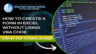 How to Create a Form in Excel Without Using VBA Code  StepbyStep Tutorial In Hindi [upl. by Terchie259]