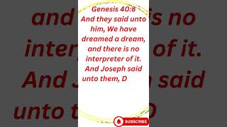 quotJoseph Interprets Dreams by Gods Wisdomquot Genesis 408shortvideo youtubeshorts ytshorts youtube [upl. by Phene]