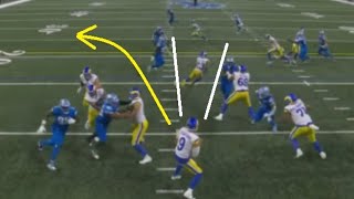 Matthew Stafford throws an INSANE no look pass  Los Angeles Rams Vs Detroit Lions [upl. by Ueih]