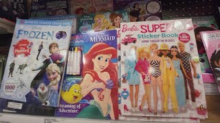 SUPER STICKER BOOKS  BARBIE  DISNEY WISH  FROZEN  LITTLE MERMAID  SHOPPING AT [upl. by Louth]