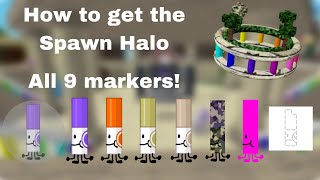 How to get the Spawn Halo in ROBLOX FIND THE MARKERS  Potatogamez [upl. by Majka421]