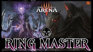 CRUSHING TOP MYTHIC DECKS  MTG Arena  Mono Black Nazgul Life Drain One Ring Alchemy Deck [upl. by Ahsas]