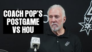 Coach Pops Postgame Interview vs Houston Rockets  3122024 [upl. by Aerbma]