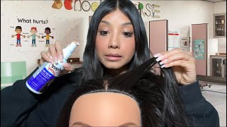 ASMR School Nurse Lice Check 👩🏻‍⚕️🪲Roleplay Scalp treatment 💆🏻‍♀️ [upl. by Fonville870]