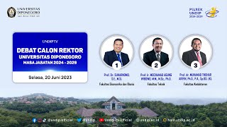 DEBAT CALON REKTOR UNIVERSITAS DIPONEGORO  20242029 [upl. by Ysdnil134]