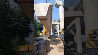 Prefabricated reinforced concrete structure hoisting process for highway construction [upl. by Vincents]