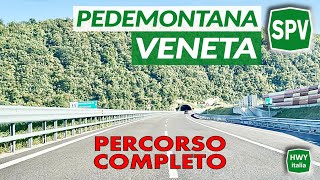 SPV  Superstrada Pedemontana Veneta  Percorso completo SPRESIANO  MONTECCHIO M [upl. by Nadaha460]