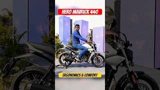 Hero Mavrick 440 Ergonomics amp Seating Comfort Explained  BikeWale shorts mavrick440 [upl. by Fai]