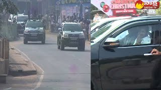 CM YS Jagan Convoy Visuals At CSI Church Pulivendula  SakshiTVLIVE [upl. by Brock]