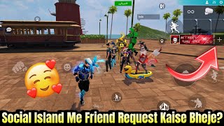 How To Send Friend Request In Social Island  FF Social Island Tricks  Social Island Friend Trick [upl. by Ailesor]