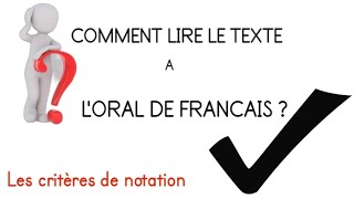 Comment lire le texte a loral de francais [upl. by Heloise]