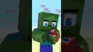 Zombie Becomes Herobrine in Captain America Shield Challenge ⚡⌚ Transform Watch [upl. by Htiekel]