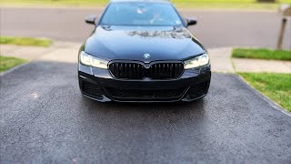 BMW M550i with Downpipes amp Intakes  Passenger POV [upl. by Yecnahc]