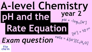 The rate equation and pH Alevel chemistry question reaction of iodine with propanone [upl. by Yonatan]