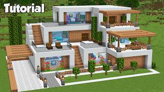 Minecraft How to Build a Modern House Tutorial Easy 41  Interior in Description [upl. by Colette]