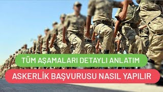 2024 ASKERLİK BAŞVURUSU NASIL YAPILIR  İNTERNETTEN ASKERLİK BAŞVURUSU NASIL YAPILIR [upl. by Ahtamas]