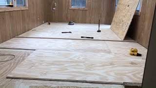 laying down tongue and groove plywood [upl. by Inohtna]