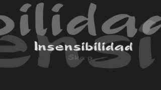 Insensibilidad  Skap Con letra [upl. by Hsemar]