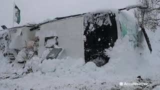 Avalanche buries Austrian hotel [upl. by Radie755]