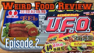 UFO Noodles and Chinese canned eel review [upl. by Itsym]