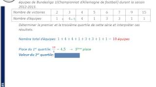 Exercice Trouver les quartiles [upl. by Matthus]