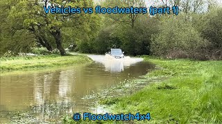 Vehicles vs Leicestershire floods part 1 [upl. by Alfy541]