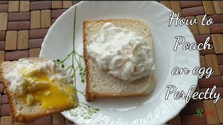 Poached Egg बनाने का सबसे आसान तरीका  How to cook Perfect Poached Egg  by Recipes with Riya [upl. by Nylireg]