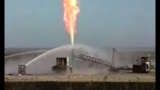 1998 Bellevue gas well blowout near Lost Hills California USA [upl. by Knah354]