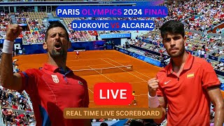 Novak Djokovic Vs Carlos Alcaraz LIVE Score UPDATE Today Paris Olympics 2024 Men’s Tennis Final LIVE [upl. by Gomar]