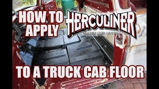 How To Apply Herculiner Bed Liner to the Cab Floor on my 1963 F100 Unibody [upl. by Chubb]