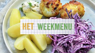 Het Weekmenu 2  Visballetjes met rode kool en aardappelen [upl. by Bonnette]