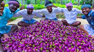 BRINJAL CURRY  Oil Brinjal Curry Recipe Cooking in Village  Eggplant Recipes  Vegetarian Recipes [upl. by Aliuqaj]