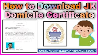 How to Download JK Domicile Certificate online [upl. by Vallie]