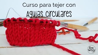 Tejer con AGUJAS CIRCULARES MONTARPUNTO JERSEY CLASE 1 [upl. by Asaeret]