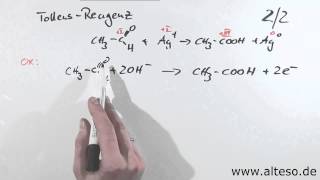 Übung Redoxreaktionen  Tollens SilberspiegelProbe Variante B [upl. by Aitnuahs]