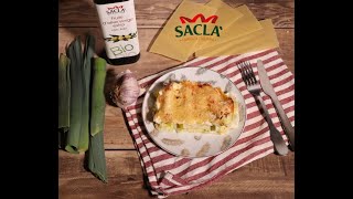 RecetteSacla Lasagne végétarienne poireaux saumon fromage [upl. by Joann86]