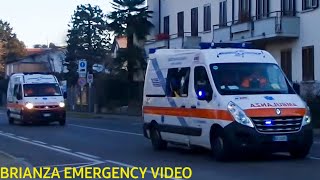 RARE 2x Ambulanza Croce Bianca Giussano in emergenza [upl. by Arriet]