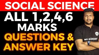 SSLC SOCIAL ALL MARK WISE QUESTIONS WITH ANSWER KEY 🔥🔥💯🤸🏿🧘🏿 [upl. by Retsek671]