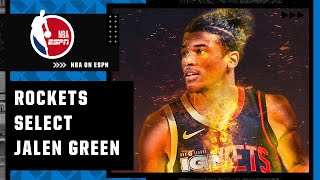 The Rockets draft Jalen Green with the No 2 pick overall pick  NBA on ESPN [upl. by Agnesse607]