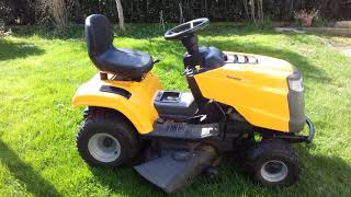 Trattorino tagliaerba tosaerba Stiga Tornado 2098 H sound gardening ride on mower [upl. by Akimahc]