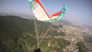 out of control Reserve parachute Toss Twist of Lines SAT fullstall japan 2013 9 13 [upl. by Floris252]