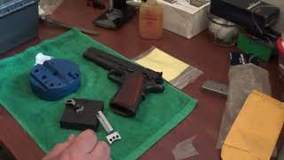 Adjustment of overtravel on 1911 pistol triggers [upl. by Dyol]