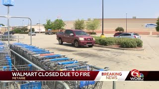 Metairie Walmart closed after fire set inside store [upl. by Folsom670]