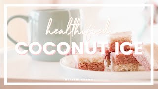 HEALTHY COCONUT ICE  Low Carb Refined Sugar Free Vegan [upl. by Millar]