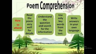 Poetry Comprehension Class3 161020 [upl. by Cassy948]