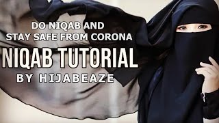 DO NIQAB AND STAY SAFE FROM CORONA  NIQAB TUTORIAL  HIJABEAZE BY UROOJ [upl. by Gerardo]