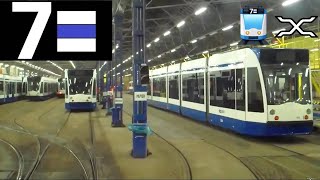 🚊 GVB Amsterdam Tram 7 Cabinerit Flevopark Remise Lekstraat via de wasstraat Drivers view POV [upl. by Greene]