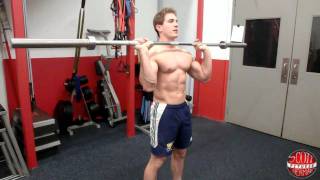 How To Standing StraightBar Military  Overhead Press [upl. by Bernice]