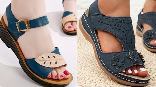 NON SLIPPERY PAINLESS FOOTWEAR DESIGN  SANDAL SLIPON PUMP BELLY SHOES FOR LADIES [upl. by Niamjneb]