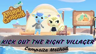 How to Kick Out a Villager  Campsite Method  Animal Crossing New Horizons [upl. by Reiss]